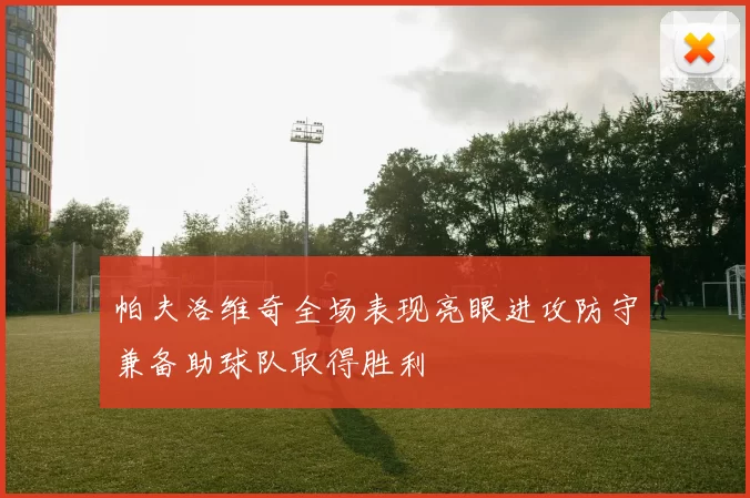 帕夫洛维奇全场表现亮眼进攻防守兼备助球队取得胜利